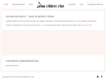 Tablet Screenshot of durhamchildrenschoir.org